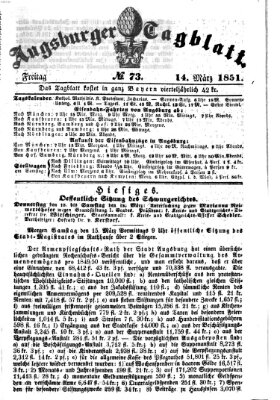 Augsburger Tagblatt Freitag 14. März 1851