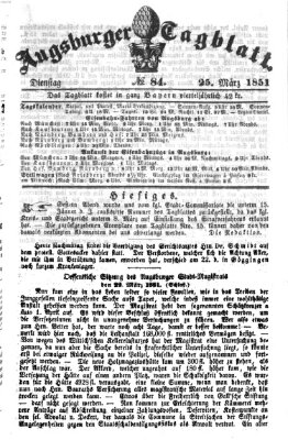 Augsburger Tagblatt Dienstag 25. März 1851