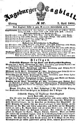 Augsburger Tagblatt Montag 7. April 1851