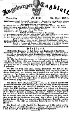 Augsburger Tagblatt Donnerstag 24. April 1851