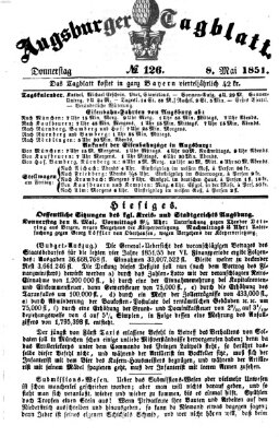 Augsburger Tagblatt Donnerstag 8. Mai 1851