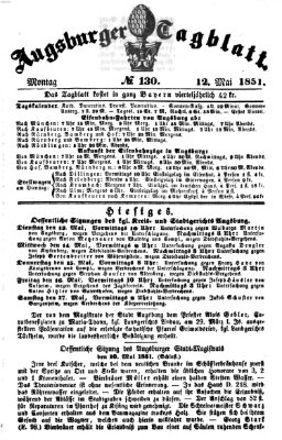 Augsburger Tagblatt Montag 12. Mai 1851