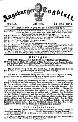 Augsburger Tagblatt Mittwoch 14. Mai 1851