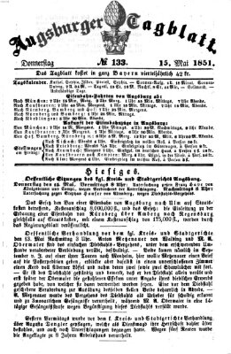 Augsburger Tagblatt Donnerstag 15. Mai 1851