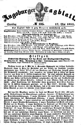 Augsburger Tagblatt Samstag 17. Mai 1851