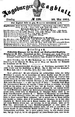 Augsburger Tagblatt Dienstag 20. Mai 1851