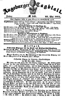 Augsburger Tagblatt Freitag 23. Mai 1851