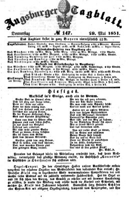 Augsburger Tagblatt Donnerstag 29. Mai 1851