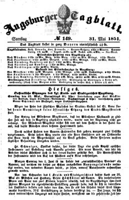 Augsburger Tagblatt Samstag 31. Mai 1851