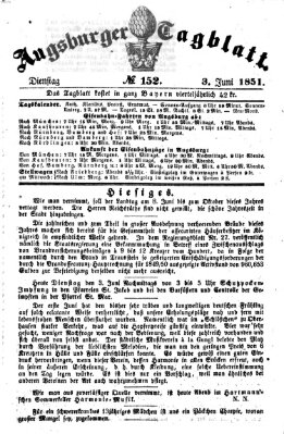 Augsburger Tagblatt Dienstag 3. Juni 1851