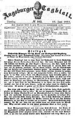 Augsburger Tagblatt Dienstag 17. Juni 1851