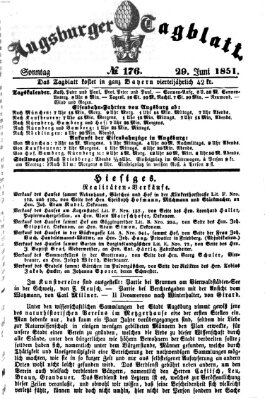 Augsburger Tagblatt Sonntag 29. Juni 1851