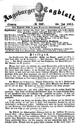 Augsburger Tagblatt Sonntag 20. Juli 1851