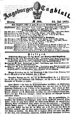 Augsburger Tagblatt Montag 21. Juli 1851