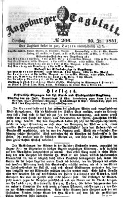 Augsburger Tagblatt Dienstag 29. Juli 1851