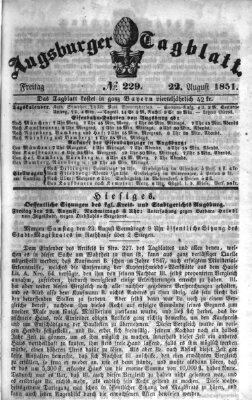 Augsburger Tagblatt Freitag 22. August 1851