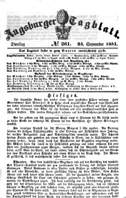 Augsburger Tagblatt Dienstag 23. September 1851