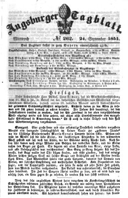 Augsburger Tagblatt Mittwoch 24. September 1851