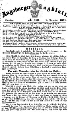 Augsburger Tagblatt Samstag 1. November 1851