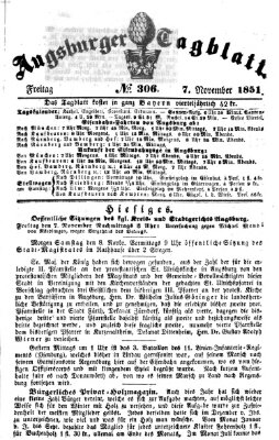 Augsburger Tagblatt Freitag 7. November 1851