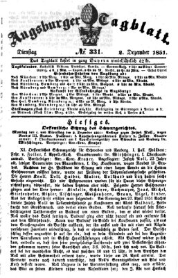 Augsburger Tagblatt Dienstag 2. Dezember 1851