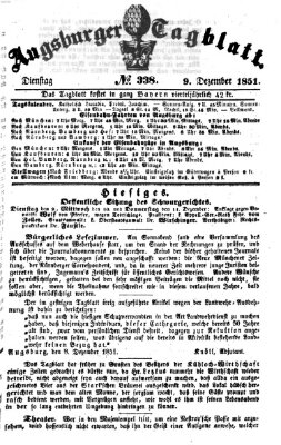 Augsburger Tagblatt Dienstag 9. Dezember 1851