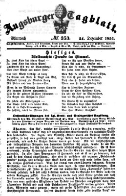 Augsburger Tagblatt Mittwoch 24. Dezember 1851