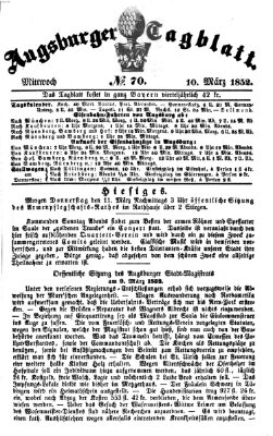 Augsburger Tagblatt Mittwoch 10. März 1852