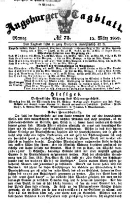 Augsburger Tagblatt Montag 15. März 1852