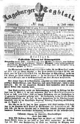 Augsburger Tagblatt Donnerstag 8. Juli 1852