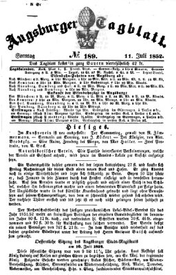 Augsburger Tagblatt Sonntag 11. Juli 1852