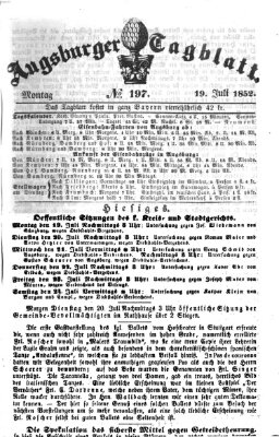 Augsburger Tagblatt Montag 19. Juli 1852