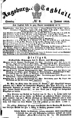 Augsburger Tagblatt Sonntag 2. Januar 1853