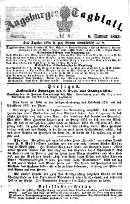 Augsburger Tagblatt Samstag 8. Januar 1853