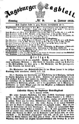 Augsburger Tagblatt Sonntag 9. Januar 1853