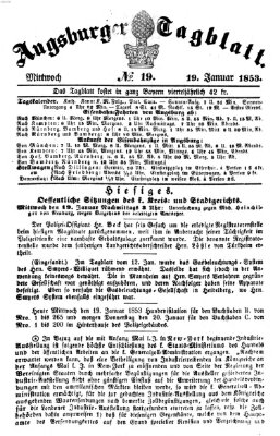 Augsburger Tagblatt Mittwoch 19. Januar 1853