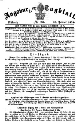 Augsburger Tagblatt Mittwoch 26. Januar 1853