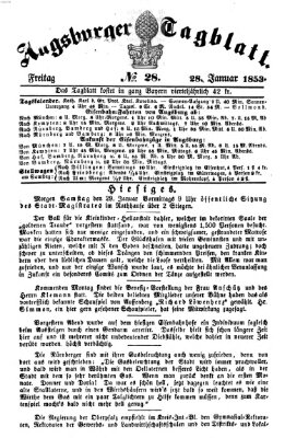 Augsburger Tagblatt Freitag 28. Januar 1853