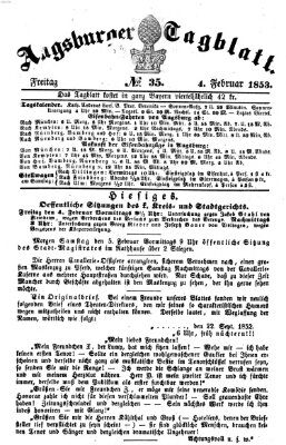 Augsburger Tagblatt Freitag 4. Februar 1853