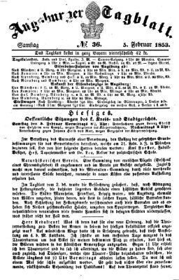 Augsburger Tagblatt Samstag 5. Februar 1853