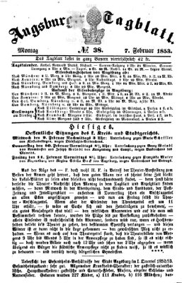 Augsburger Tagblatt Montag 7. Februar 1853