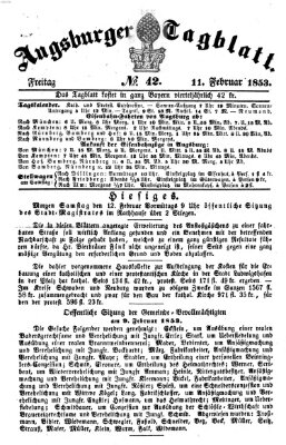 Augsburger Tagblatt Freitag 11. Februar 1853