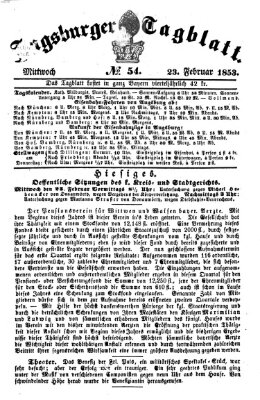 Augsburger Tagblatt Mittwoch 23. Februar 1853