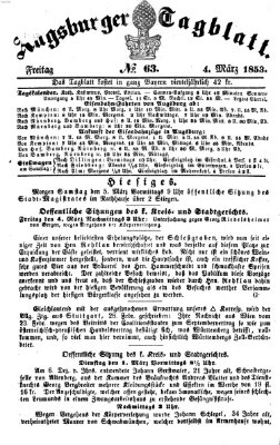 Augsburger Tagblatt Freitag 4. März 1853