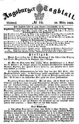 Augsburger Tagblatt Mittwoch 16. März 1853