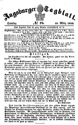 Augsburger Tagblatt Samstag 19. März 1853