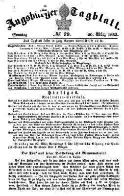 Augsburger Tagblatt Sonntag 20. März 1853