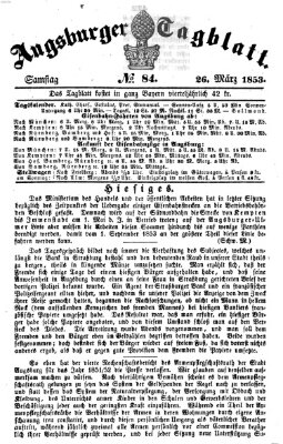 Augsburger Tagblatt Samstag 26. März 1853