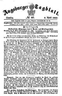 Augsburger Tagblatt Samstag 9. April 1853