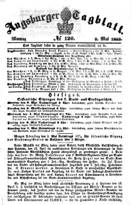 Augsburger Tagblatt Montag 2. Mai 1853